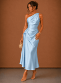 Evening Dress Women One-Shoulder Cut with Draped Detail - 1 - London-stylehouse.com