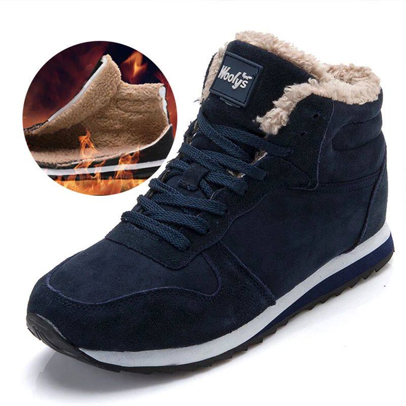 Women's Casual High-Top Trainers with Faux Fur Lining - 2 - London-stylehouse.com