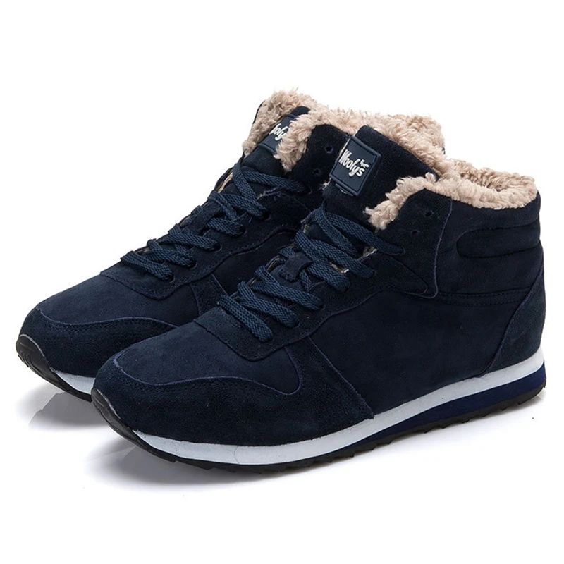 Women's Casual High-Top Trainers with Faux Fur Lining - 4 - London-stylehouse.com