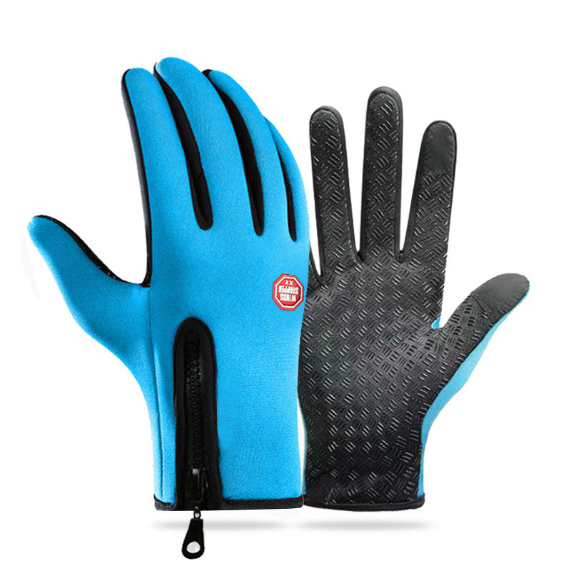 Ladies' Fingerless Gloves with Grip and Zip Closure - 3 - London-stylehouse.com