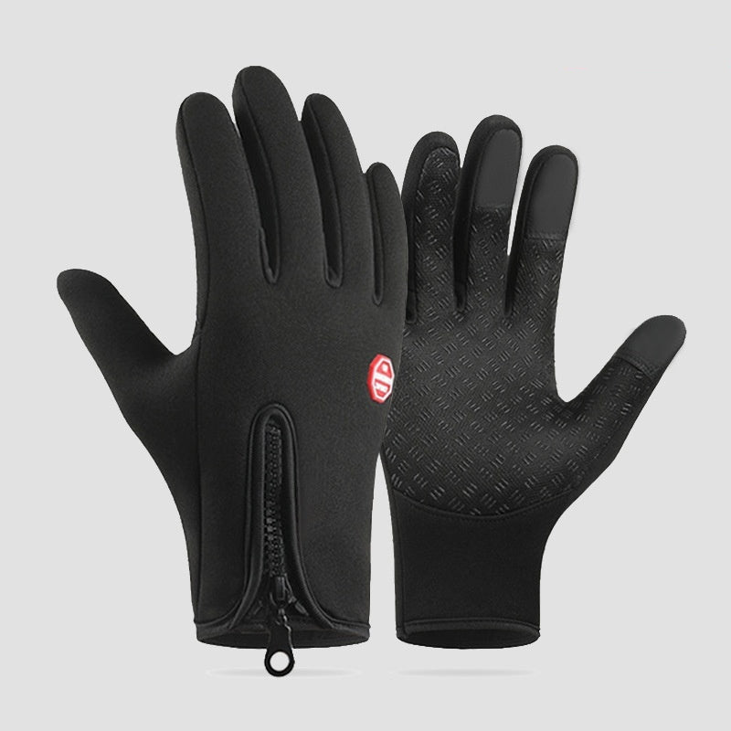 Ladies' Fingerless Gloves with Grip and Zip Closure - 5 - London-stylehouse.com