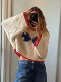Chunky Knit Women's Pullover with Oversized Fit and Bold Design - 2 - London-stylehouse.com