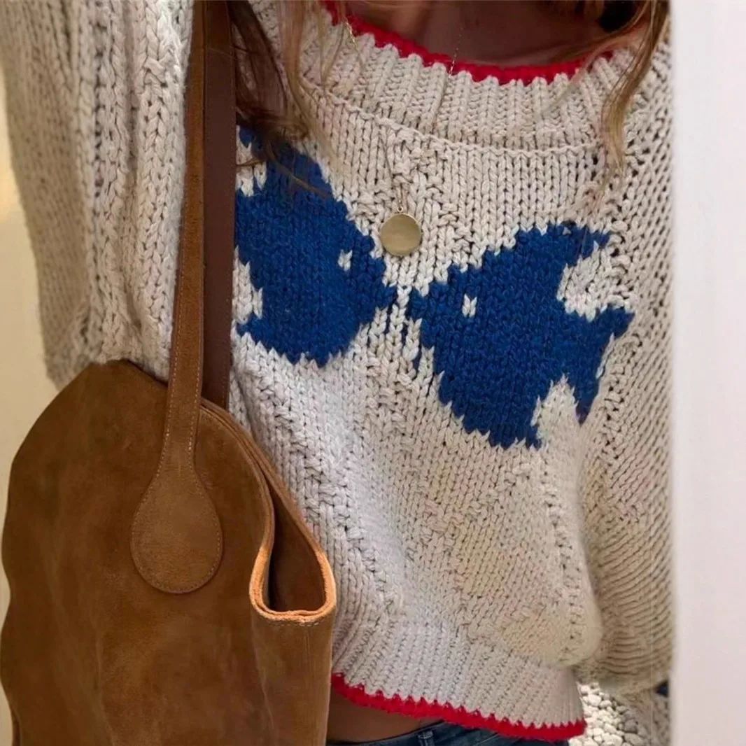 Chunky Knit Women's Pullover with Oversized Fit and Bold Design - 4 - London-stylehouse.com