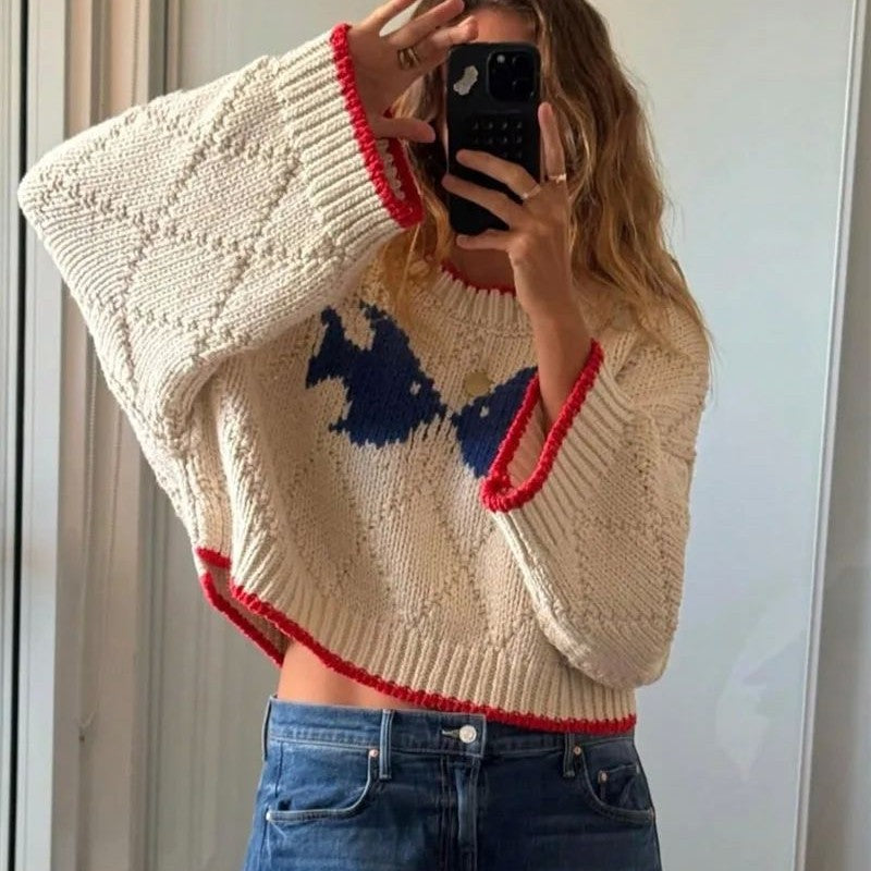Chunky Knit Women's Pullover with Oversized Fit and Bold Design - 8 - London-stylehouse.com