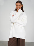 Casual Women's Sweater with Oversized Fit and Round Neckline - 6 - London-stylehouse.com