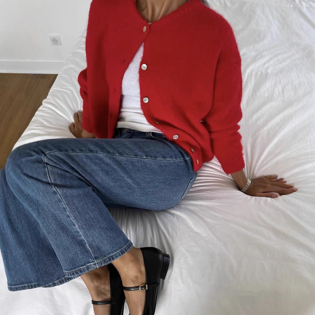 Cardigan Women’s Oversized Button Front with Long Sleeves - 2 - London-stylehouse.com
