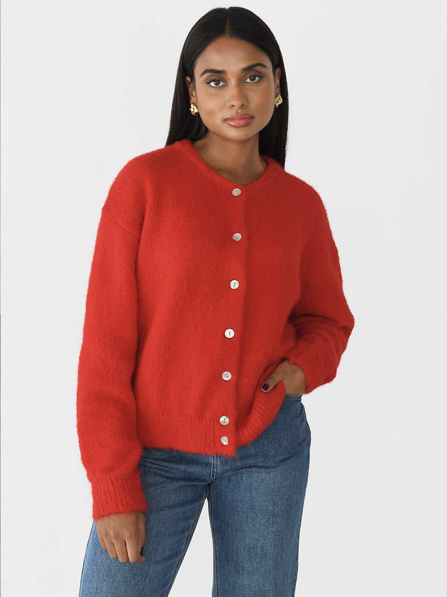 Cardigan Women’s Oversized Button Front with Long Sleeves - 6 - London-stylehouse.com