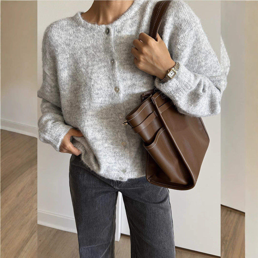 Cardigan Women’s Oversized Button Front with Long Sleeves - 7 - London-stylehouse.com