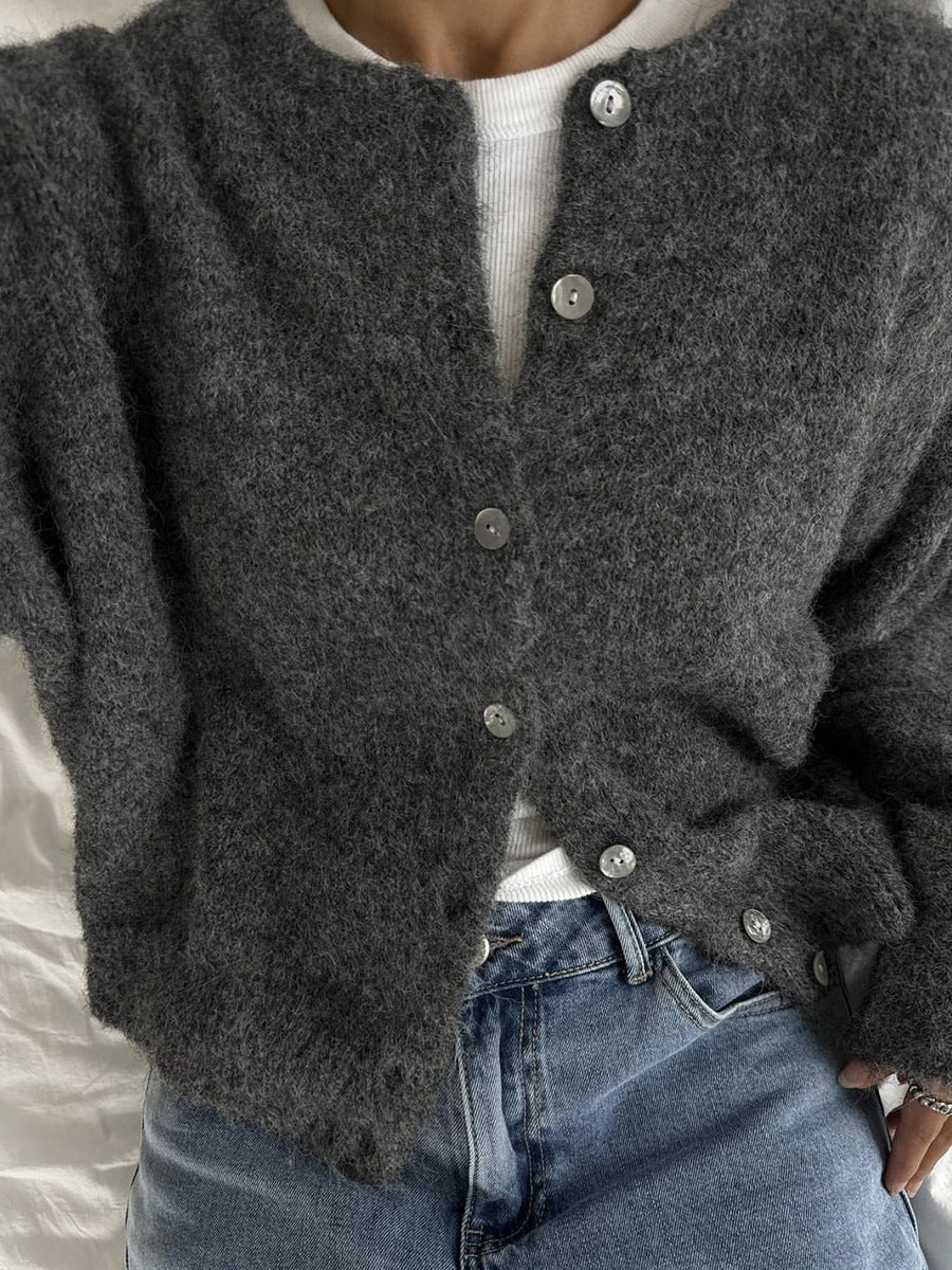 Cardigan Women’s Oversized Button Front with Long Sleeves - 10 - London-stylehouse.com