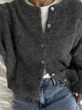 Cardigan Women’s Oversized Button Front with Long Sleeves - 10 - London-stylehouse.com