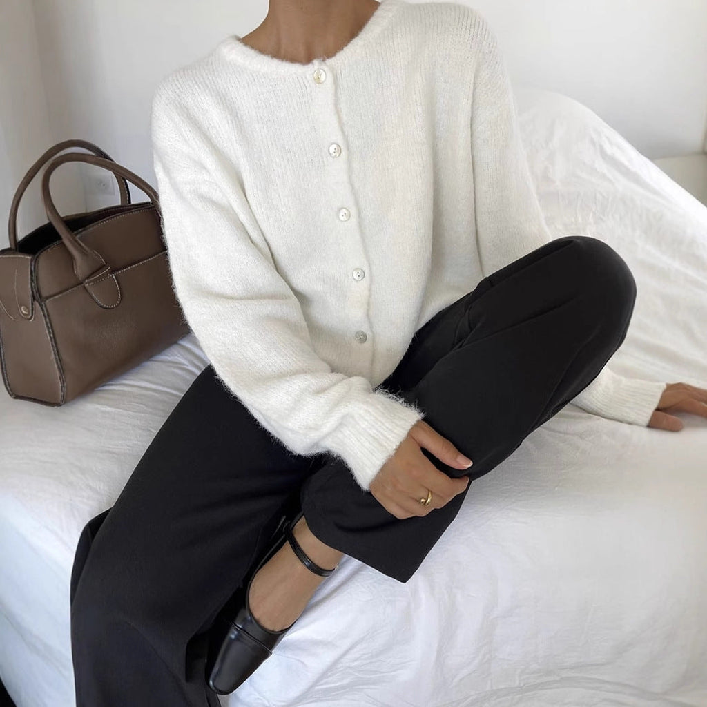 Cardigan Women’s Oversized Button Front with Long Sleeves - 11 - London-stylehouse.com