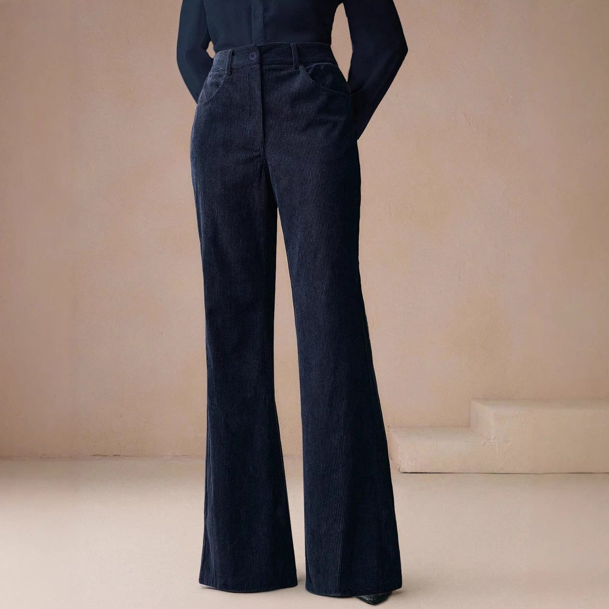 Wide Leg Trousers for Women with High-Waisted Fit - 3 - London-stylehouse.com