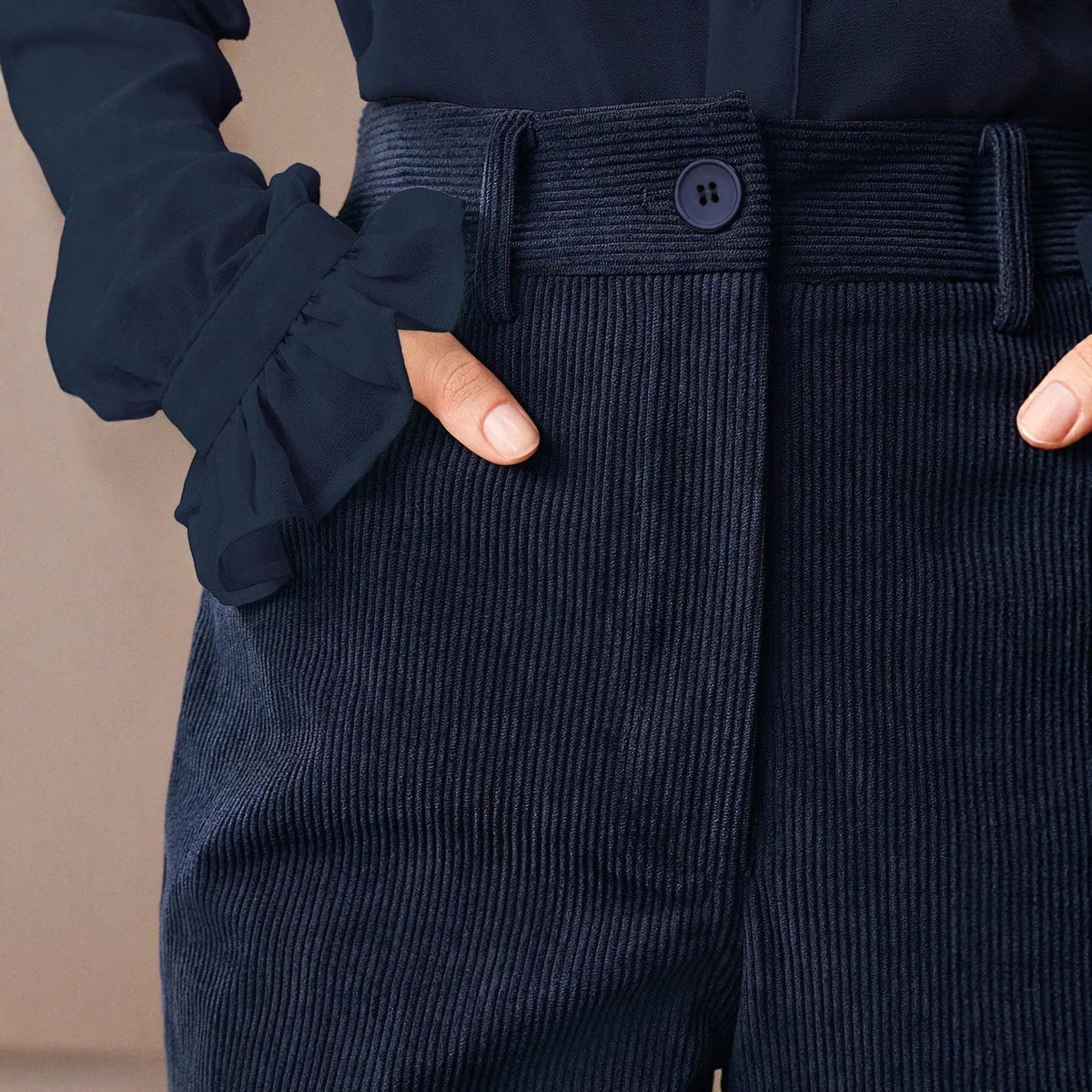 Wide Leg Trousers for Women with High-Waisted Fit - 4 - London-stylehouse.com