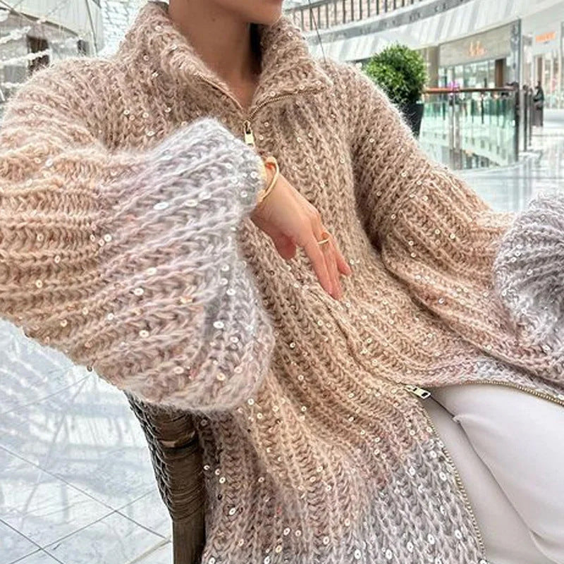 Women's Cardigan with Relaxed Fit and Elegant Design - 8 - London-stylehouse.com
