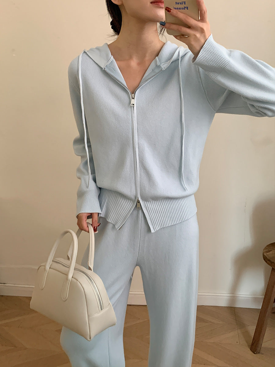 Lounge Set Women's Relaxed Fit with Hood and Zip - 5 - London-stylehouse.com