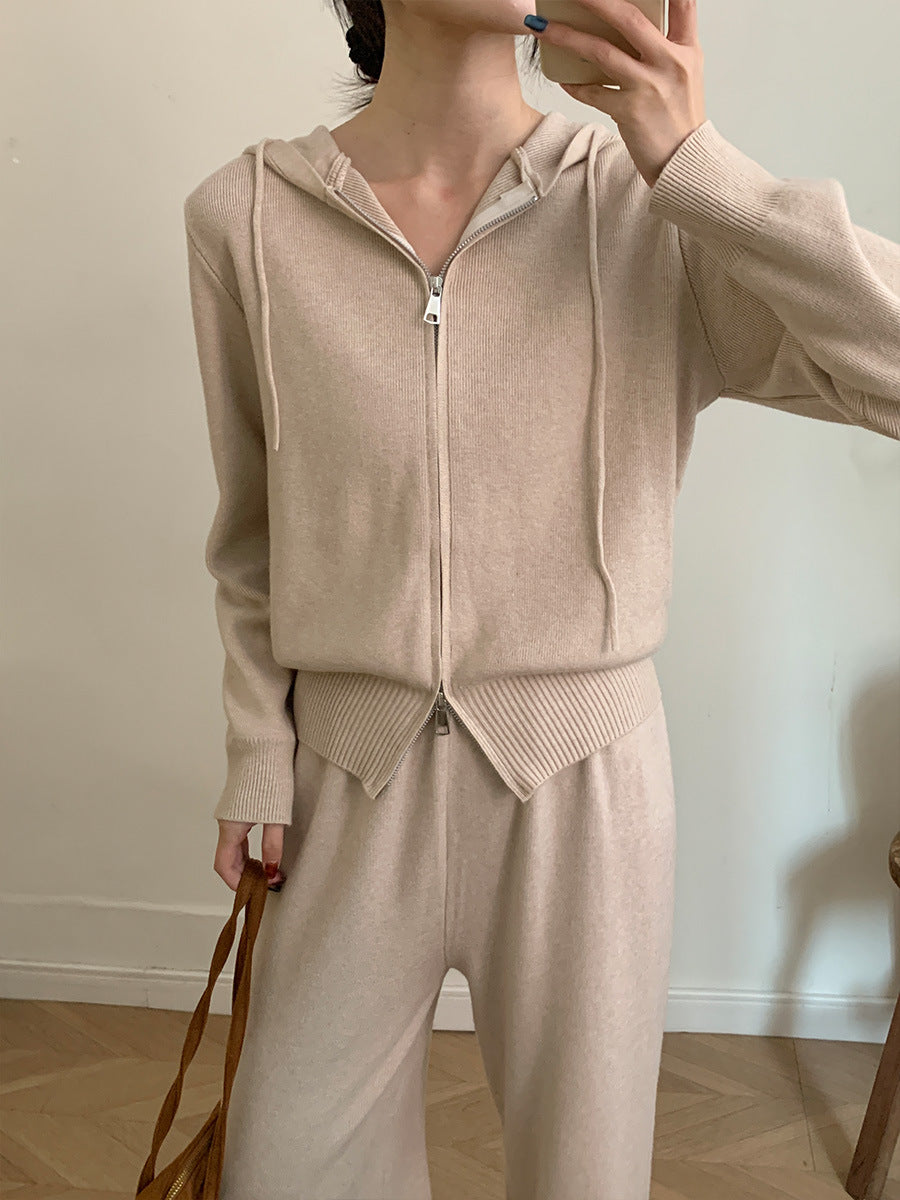 Lounge Set Women's Relaxed Fit with Hood and Zip - 6 - London-stylehouse.com