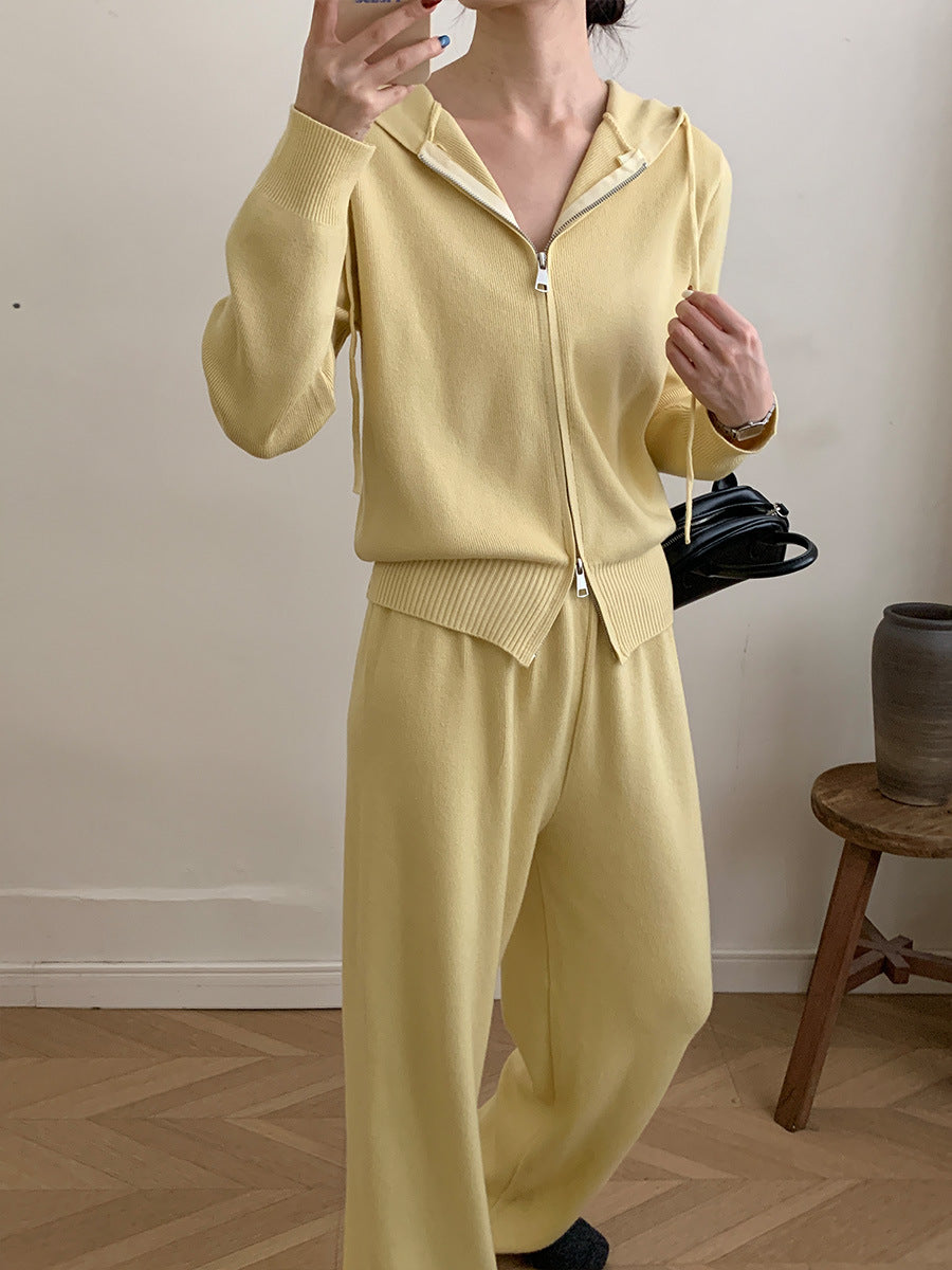 Lounge Set Women's Relaxed Fit with Hood and Zip - 7 - London-stylehouse.com