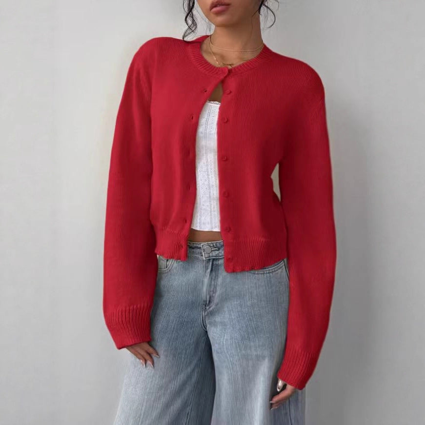 Cardigan Women Long Sleeve Button-Up in Pink with Relaxed Fit - 2 - London-stylehouse.com