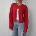 Cardigan Women Long Sleeve Button-Up in Pink with Relaxed Fit - 2 - London-stylehouse.com