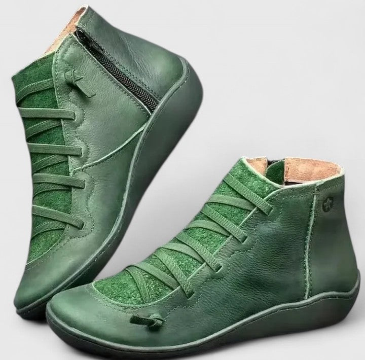 Women's Ankle Boots with Lace-Up Design and Zip Fastening - 3 - London-stylehouse.com