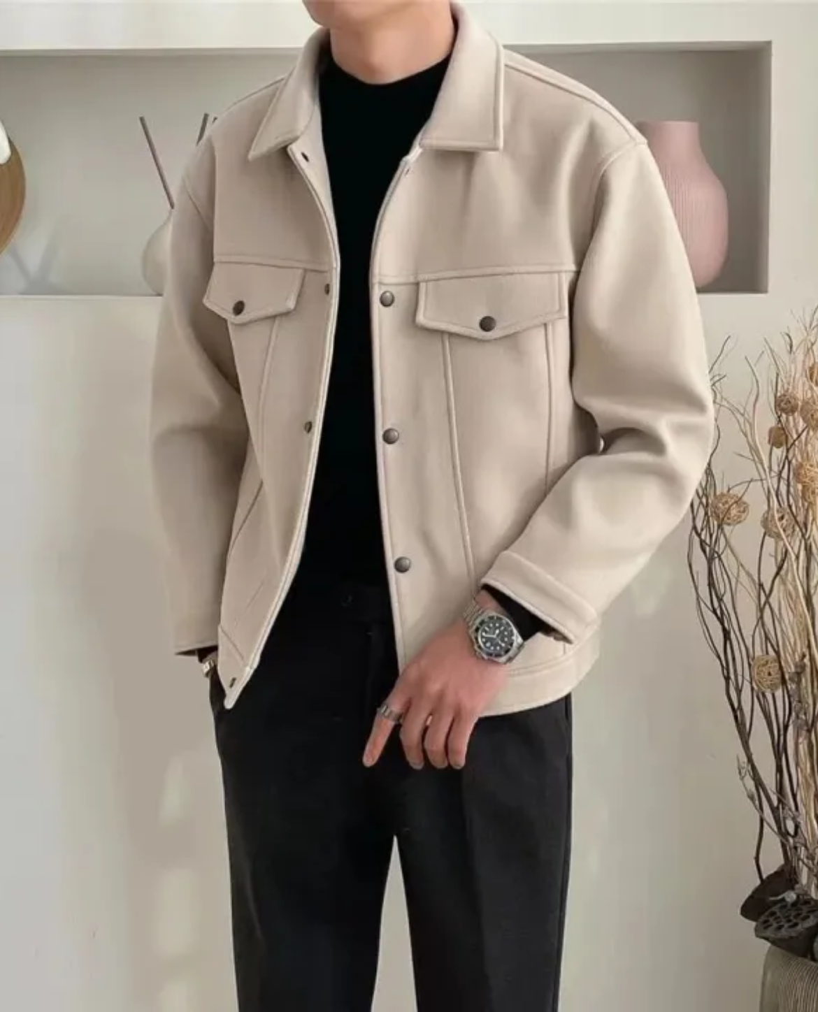 Men's Jacket with Tailored Fit and Functional Pockets - 1 - London-stylehouse.com