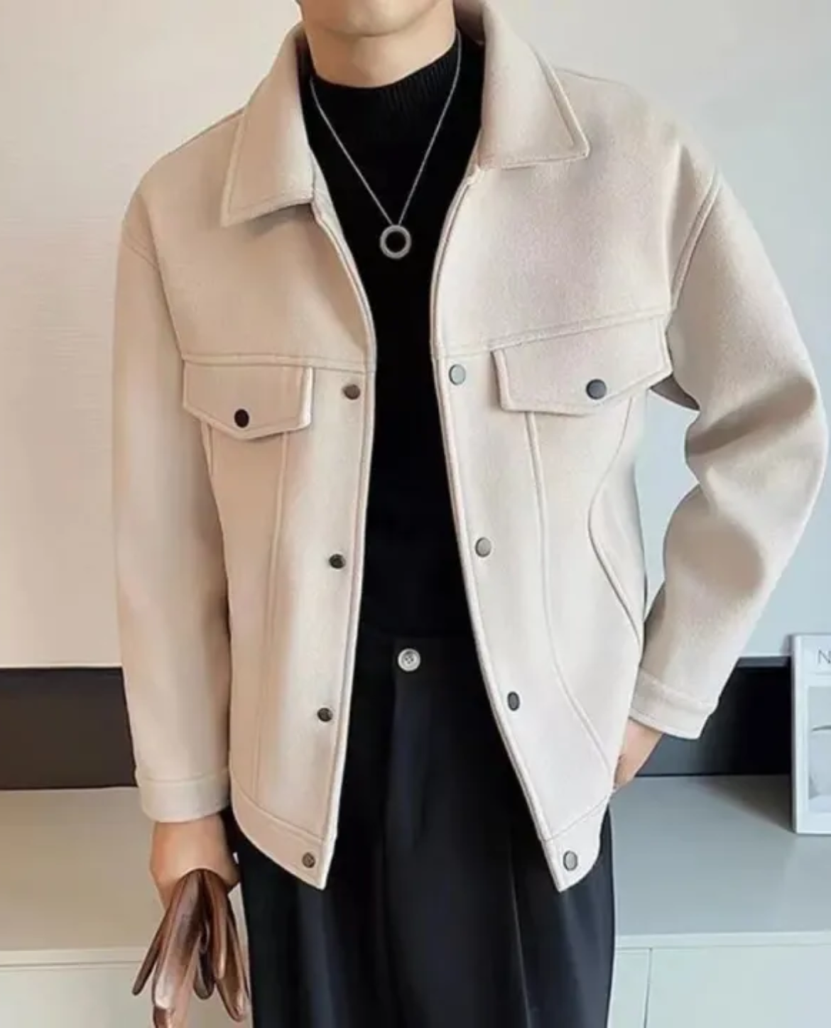Men's Jacket with Tailored Fit and Functional Pockets - 2 - London-stylehouse.com