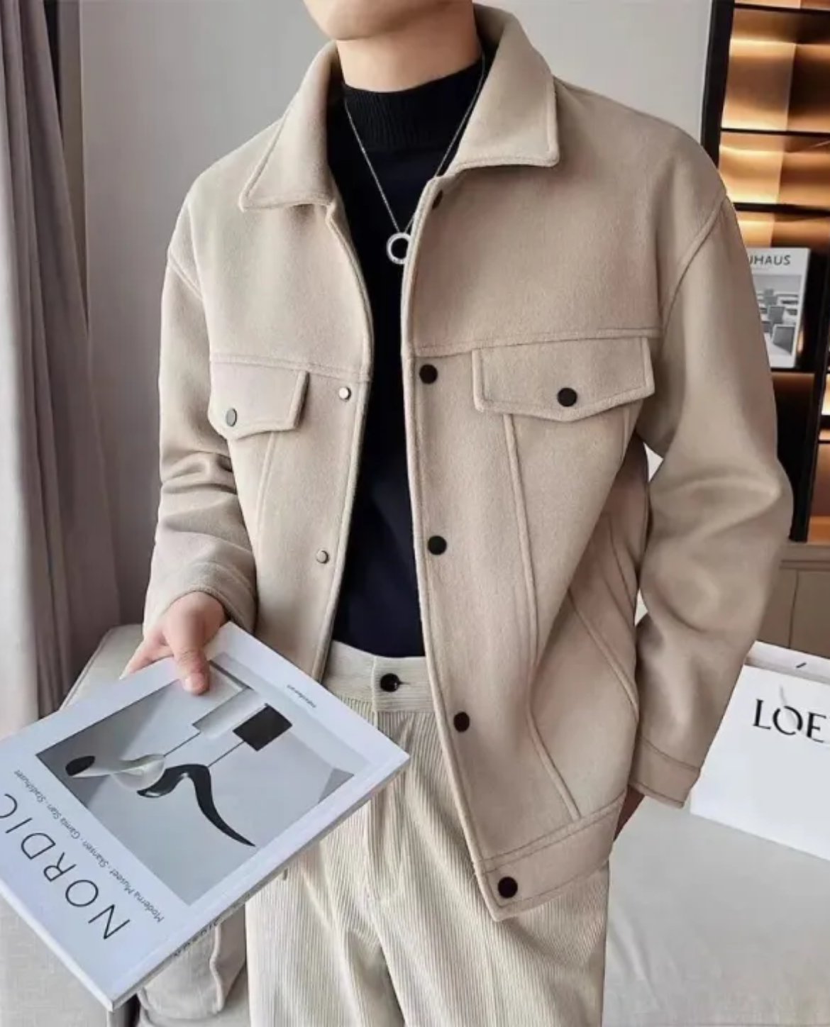Men's Jacket with Tailored Fit and Functional Pockets - 3 - London-stylehouse.com