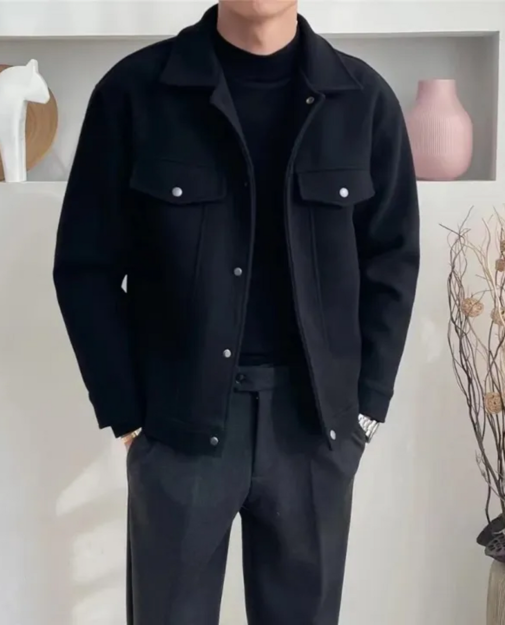Men's Jacket with Tailored Fit and Functional Pockets - 4 - London-stylehouse.com