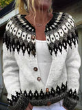 Women’s Cardigan with Unique Pattern and Button Detail - 1 - London-stylehouse.com