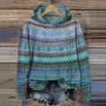 Women's Colourful Patterned Hoodie with Relaxed Fit - 1 - London-stylehouse.com