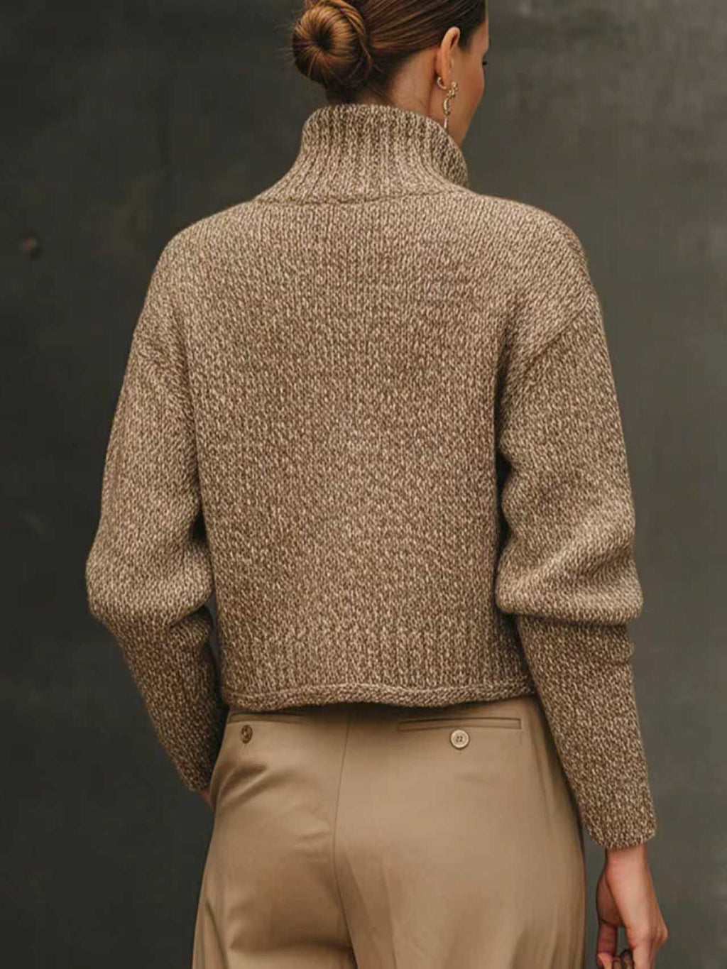Women's Jacket with Stand-Up Collar and Button Details - 4 - London-stylehouse.com