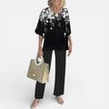 Chic Women's Outfit with Floral Print Top and Tailored Trousers - 1 - London-stylehouse.com