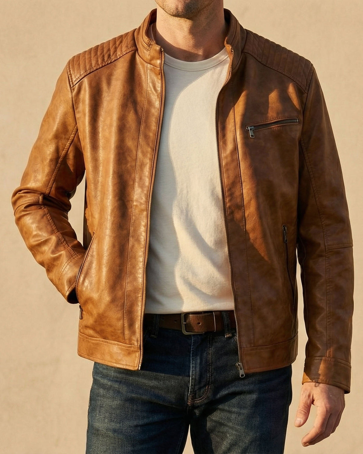 Men's Jacket with Standout Quilted Detailing and Zip Closure - 7 - London-stylehouse.com