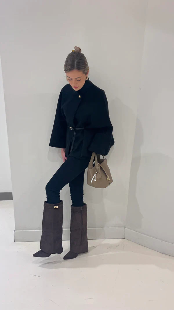 Oversized Women's Jacket with Button Detail and Pockets - 5 - London-stylehouse.com