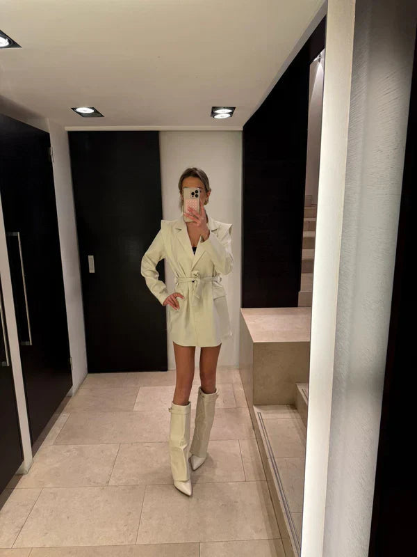 Oversized Women's Jacket with Button Detail and Pockets - 8 - London-stylehouse.com