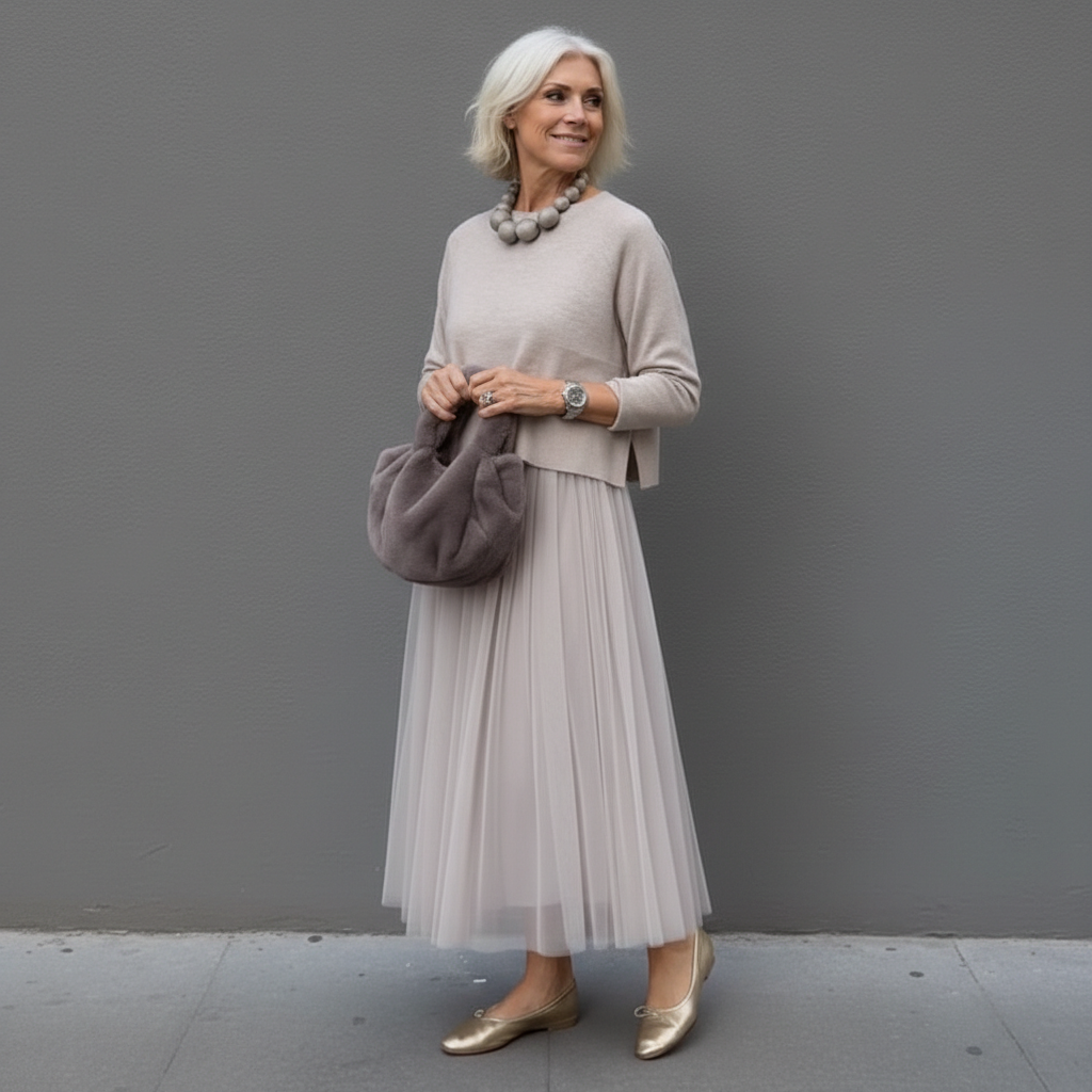 Maxi Dress Women's A-Line Cut with Pleated Skirt - 1 - London-stylehouse.com