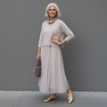Maxi Dress Women's A-Line Cut with Pleated Skirt - 10 - London-stylehouse.com