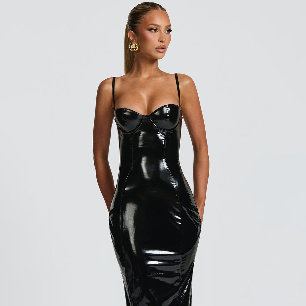 Midi Dress Women's Fitted Silhouette with Sweetheart Neckline - 9 - London-stylehouse.com