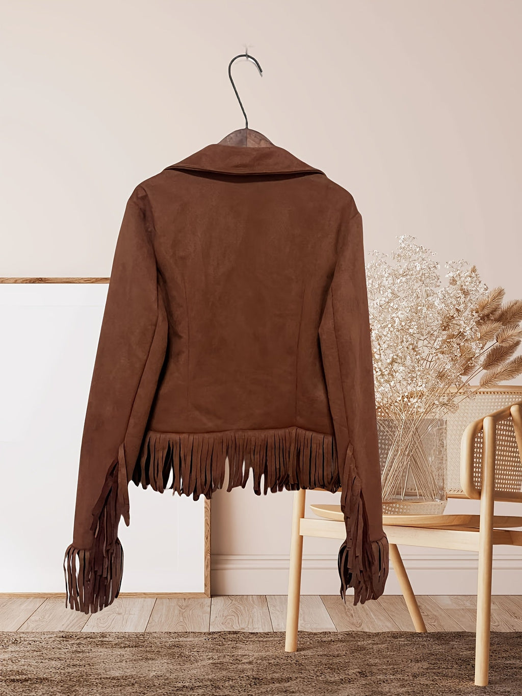 Fringe Jacket Women with Functional Zip Pockets - 2 - London-stylehouse.com