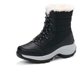 Women's Winter Ankle Boots with Laces and Faux Fur Lining - 1 - London-stylehouse.com