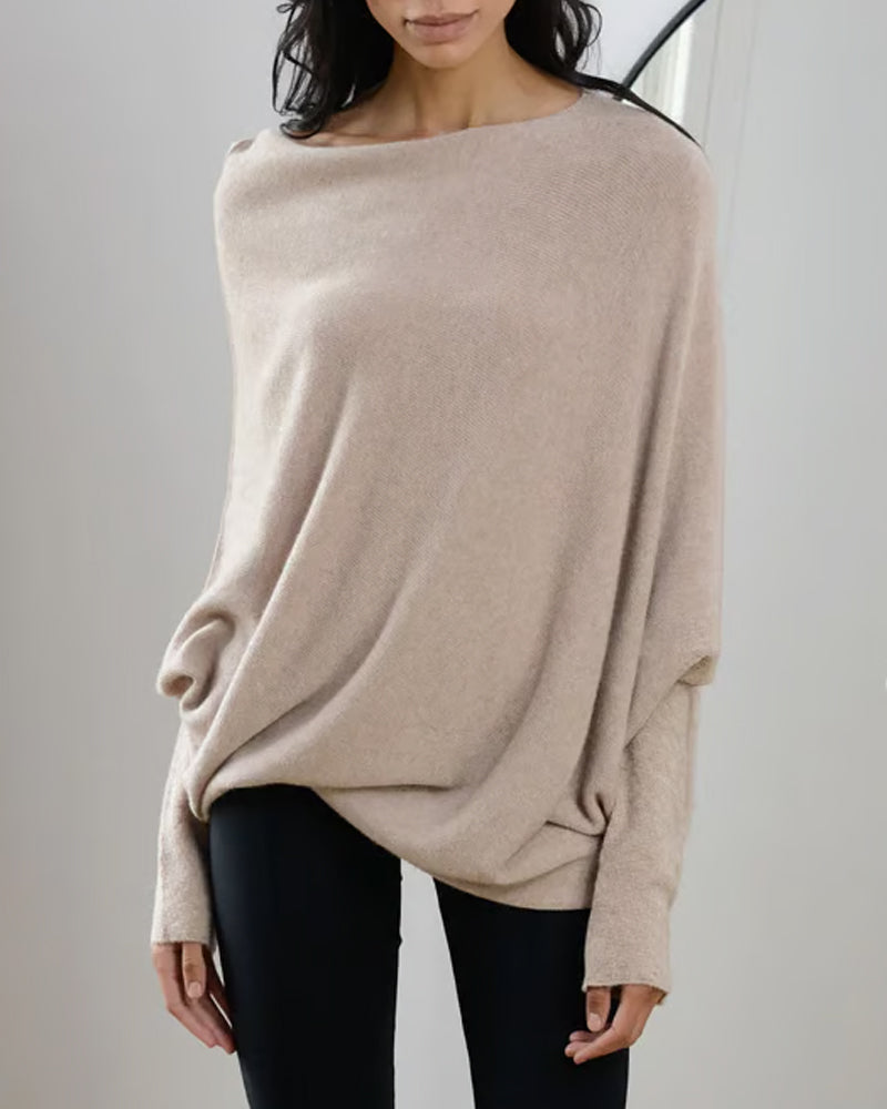 Casual Women's Oversized Off-Shoulder Jumper with Relaxed Fit - 3 - London-stylehouse.com