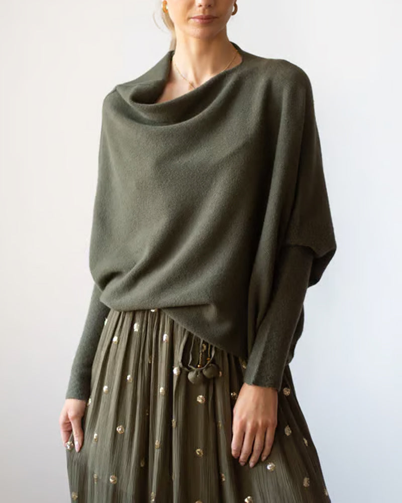 Casual Women's Oversized Off-Shoulder Jumper with Relaxed Fit - 4 - London-stylehouse.com