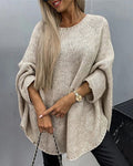 Chunky Knit Pullover Women's Oversized Sweater with Round Neck - 3 - London-stylehouse.com