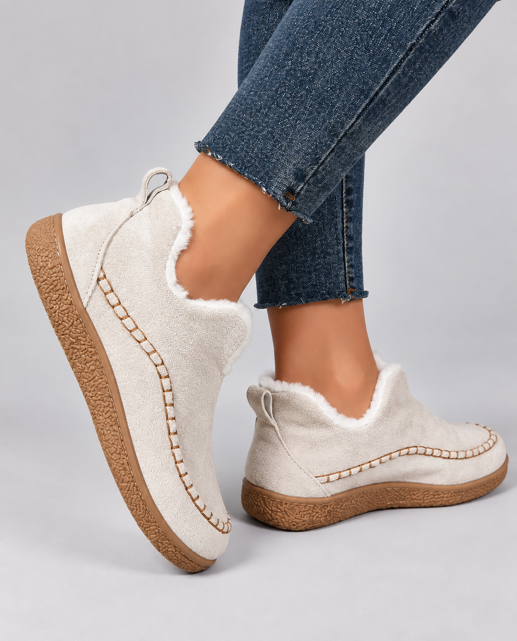 Casual Shoes Women Slip-On Style with Plush Lining - 6 - London-stylehouse.com