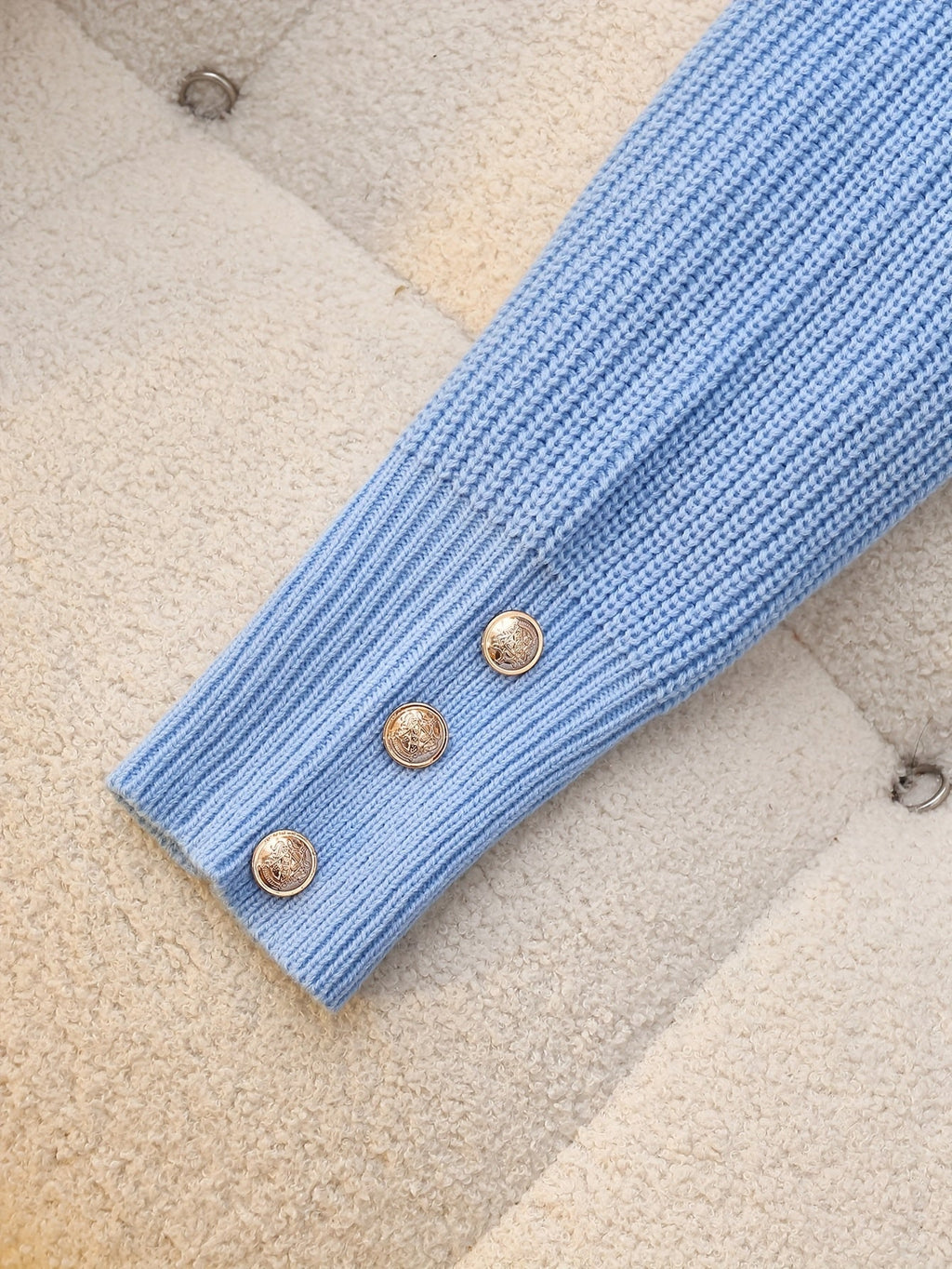 Women's Pullover with Cowl Neck and Button Detail - 4 - London-stylehouse.com