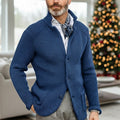 Cardigan for Men with Stand Collar and Button Detail - 1 - London-stylehouse.com