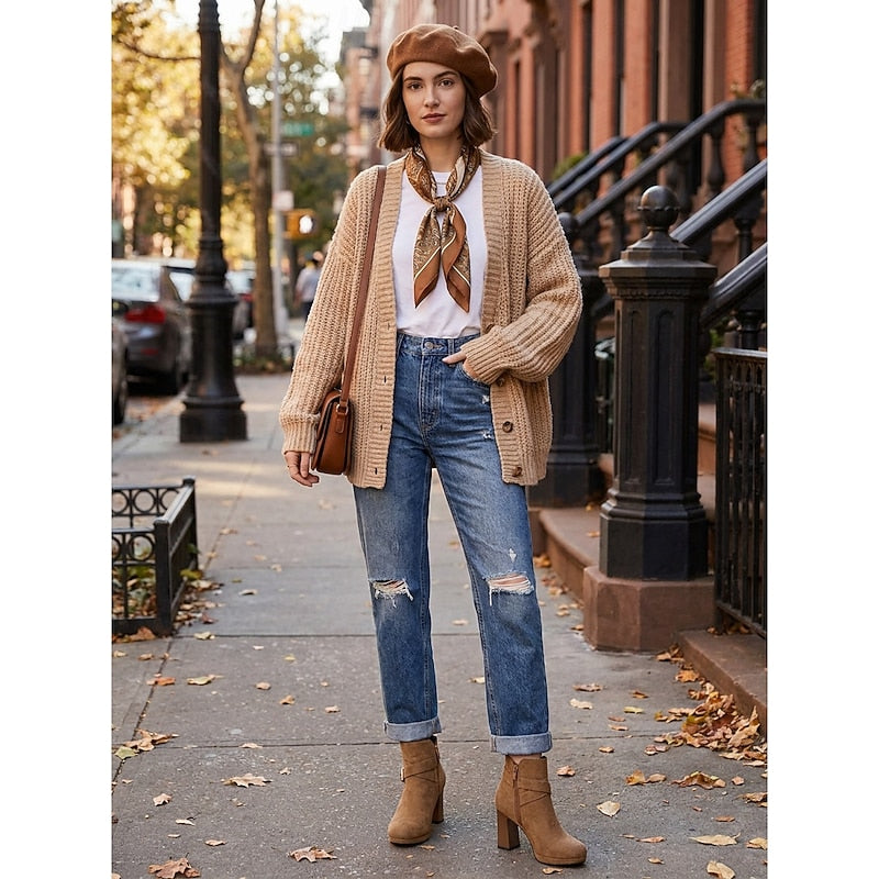 Women's Ankle Boots with Block Heel and Chic Buckle Detail - 4 - London-stylehouse.com