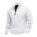 Men's Pullover with Zippered Stand-Up Collar - 1 - London-stylehouse.com