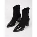 Ankle Boots for Women with Block Heel and Glossy Toe - 6 - London-stylehouse.com