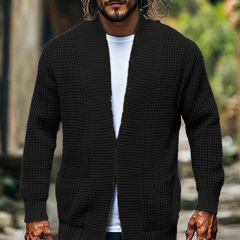 Cardigan for Men with Open Front and Pockets - 3 - London-stylehouse.com